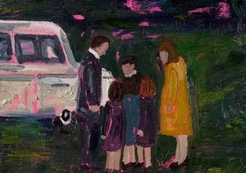 Continuity, oil on canvas, 2025, by Ayesha Abbas Khan