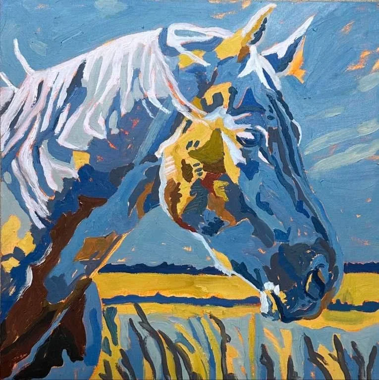 Golden Fields, Quiet Spirit, oil on canvas, 2024, by Ayesha Abbas Khan