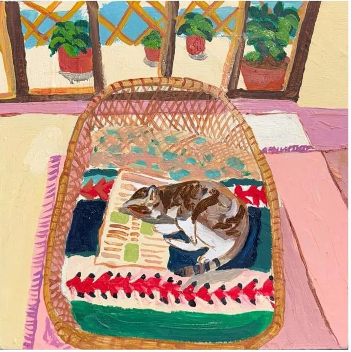Hibernating, oil on canvas, 2025, by Ayesha Abbas Khan