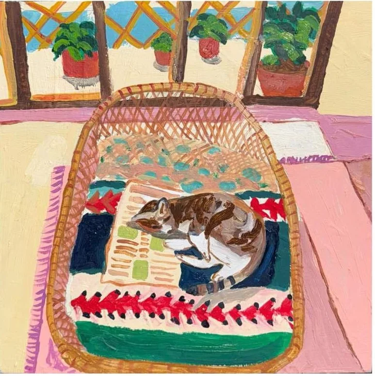 Hibernating, oil on canvas, 2025, by Ayesha Abbas Khan
