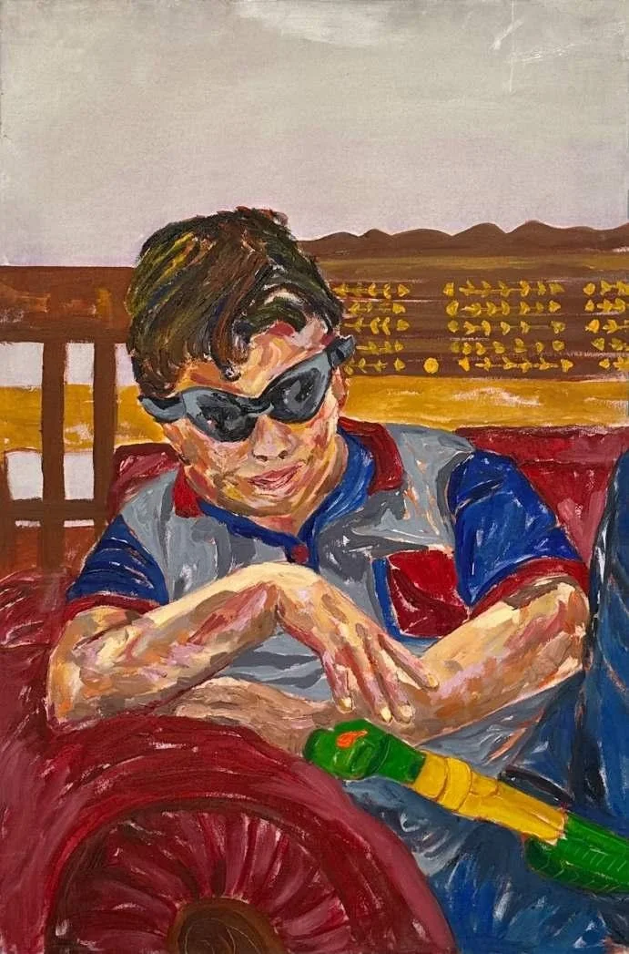 Masti Nae Rukni Chaiye, oil on canvas, 2023, by Ayesha Abbas Khan
