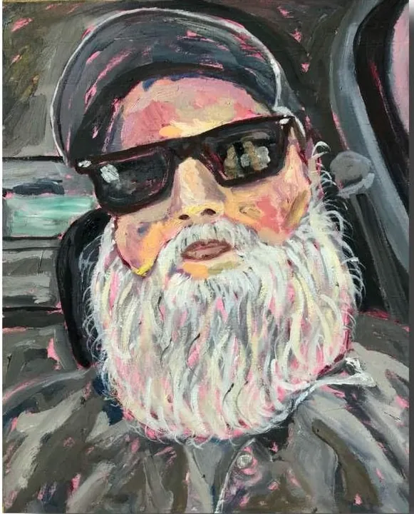 On Duty, oil on canvas, 2024, by Ayesha Abbas Khan
