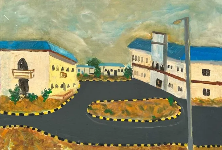 Sabarvia I, oil on canvas, 2023, by Ayesha Abbas Khan