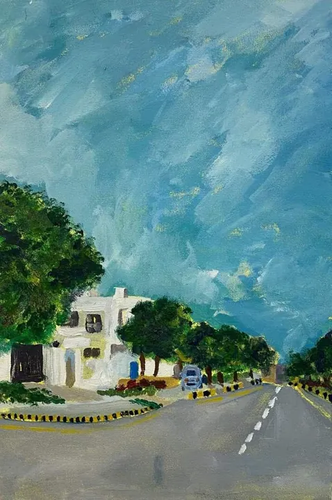 Sabarvia II, oil on canvas, 2023, by Ayesha Abbas Khan