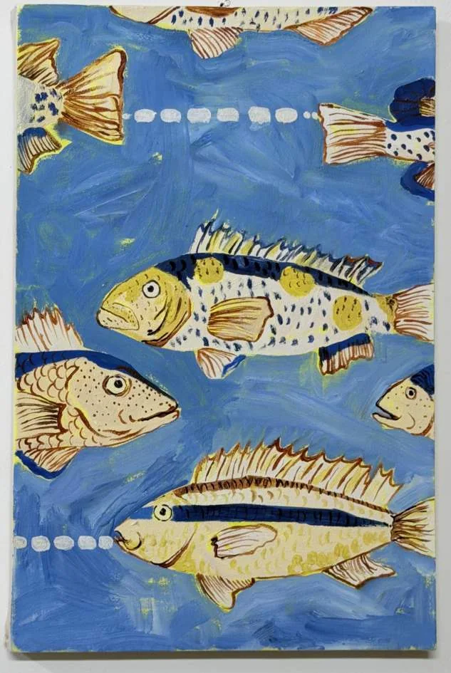 The Blue Current, oil on canvas, 2026, by Ayesha Abbas Khan
