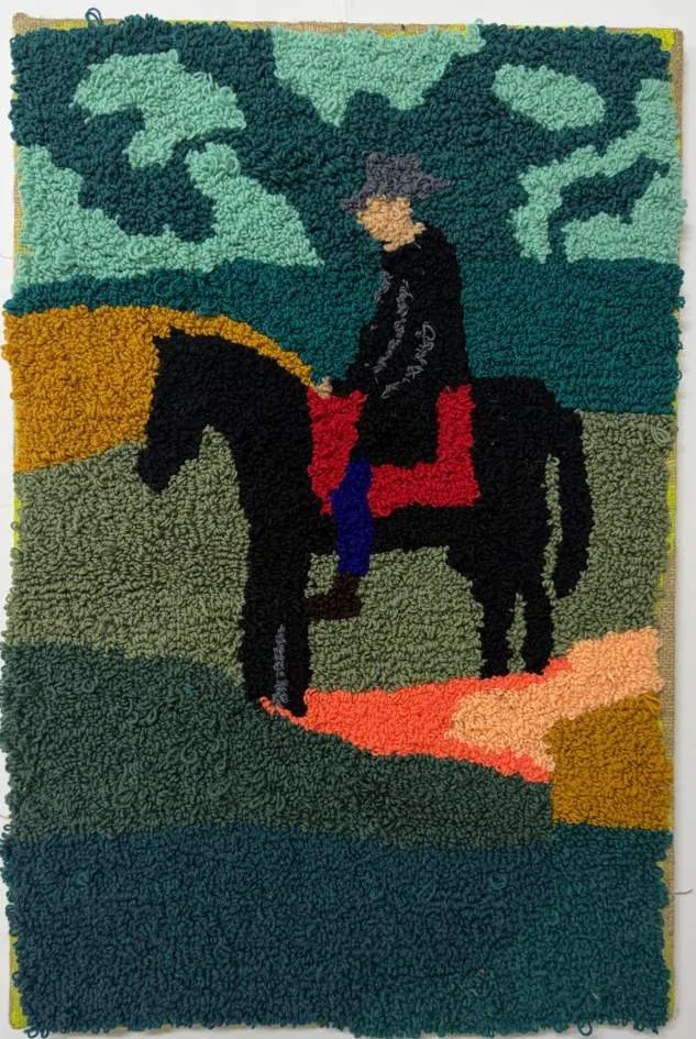 The Last Light Home, jute and wool, 2026, by Ayesha Abbas Khan