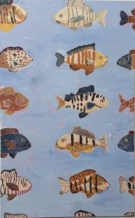 The Whole School, oil on canvas, 2026, by Ayesha Abbas Khan
