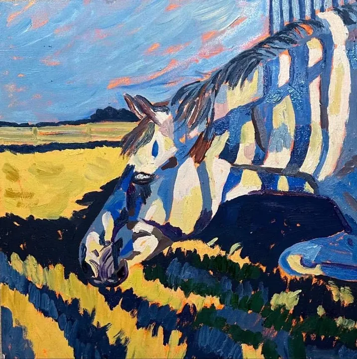 Tranquil Moments, oil on canvas, 2024, by Ayesha Abbas Khan